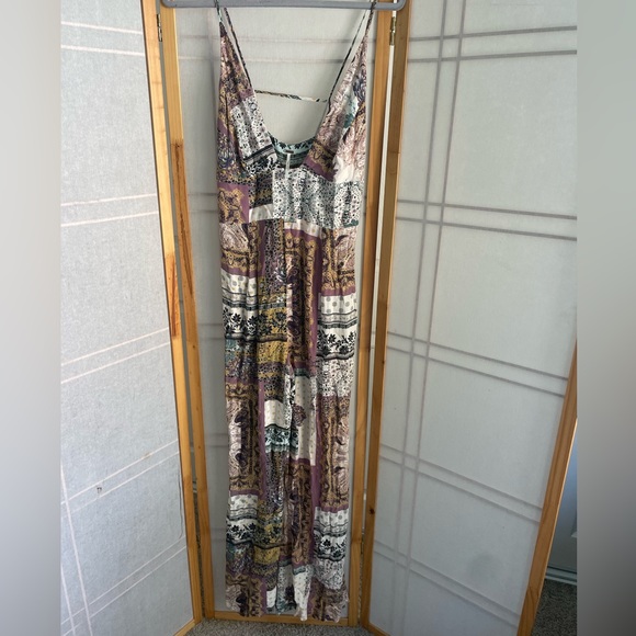 Free People Margarita Patchwork Jumpsuit in Ivory Combo - Picture 2 of 8